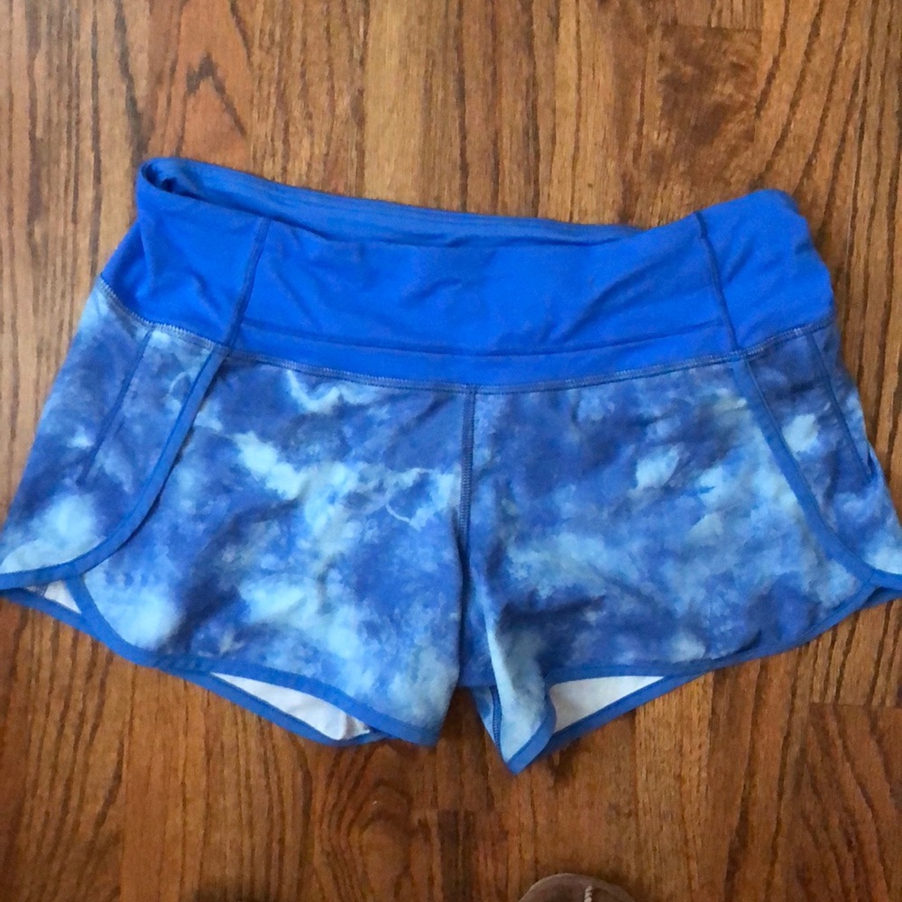 Blue the-dye lulu lemon shorts!